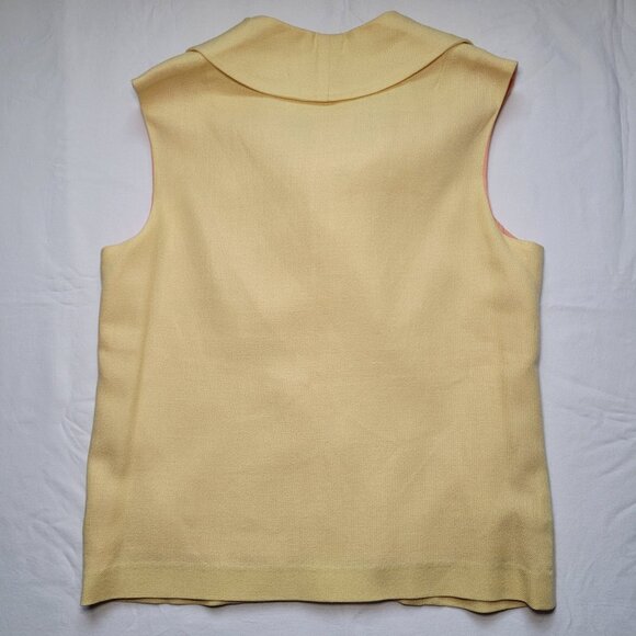 Vintage Yellow Sleeveless Vest Bette of California Custom Match Mates Old Money - Picture 7 of 8